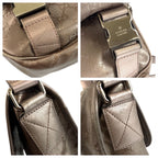 Gucci GG Supreme Metallic Brown Silver Shoulder Bag — view 5