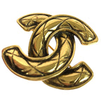 Chanel Vintage CC Logo Gold Metal Brooch — view 5