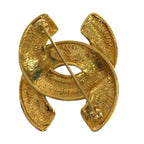 Chanel Vintage CC Logo Gold Metal Brooch — view 6