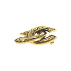 Chanel Vintage CC Logo Gold Metal Brooch — view 3