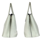 Prada Saffiano White Gold Leather Tote — view 8