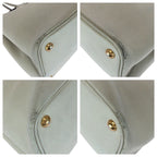 Prada Saffiano White Gold Leather Tote — view 3