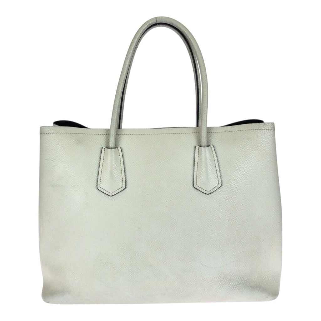 Prada Saffiano White Gold Leather Tote — view 2