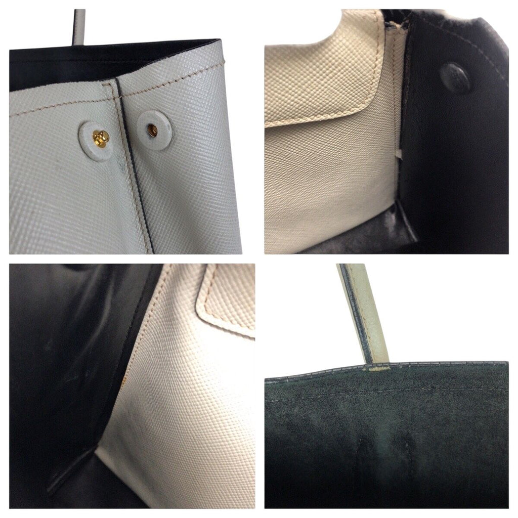 Prada Saffiano White Gold Leather Tote — view 6