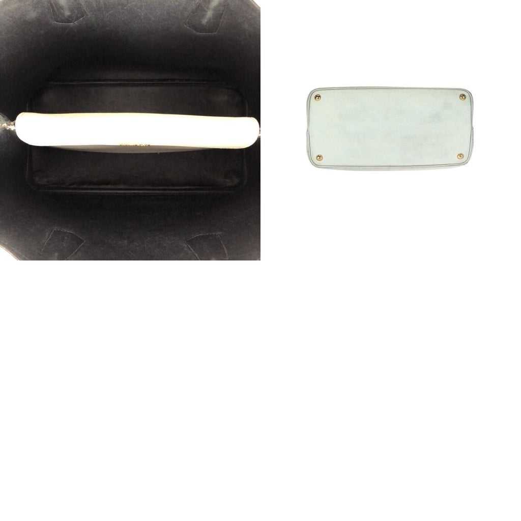 Prada Saffiano White Gold Leather Tote — view 9