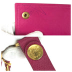 Chanel Vintage Pink Gold Caviar Leather Wallet Chain — view 7