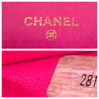 Chanel Vintage Pink Gold Caviar Leather Wallet Chain — view 5