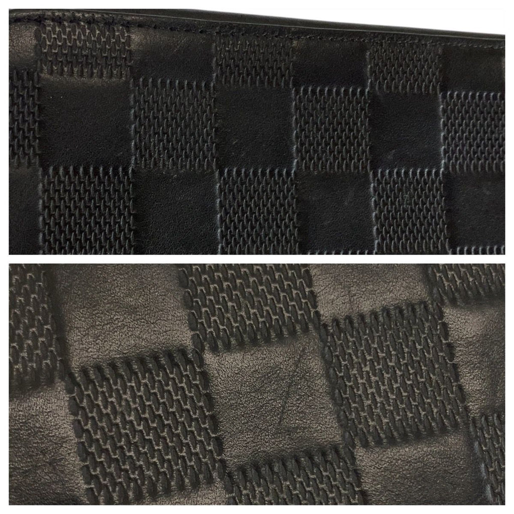 Louis Vuitton Damier Infini Zippy XL Onyx Black Leather Wallet Organizer — view 7