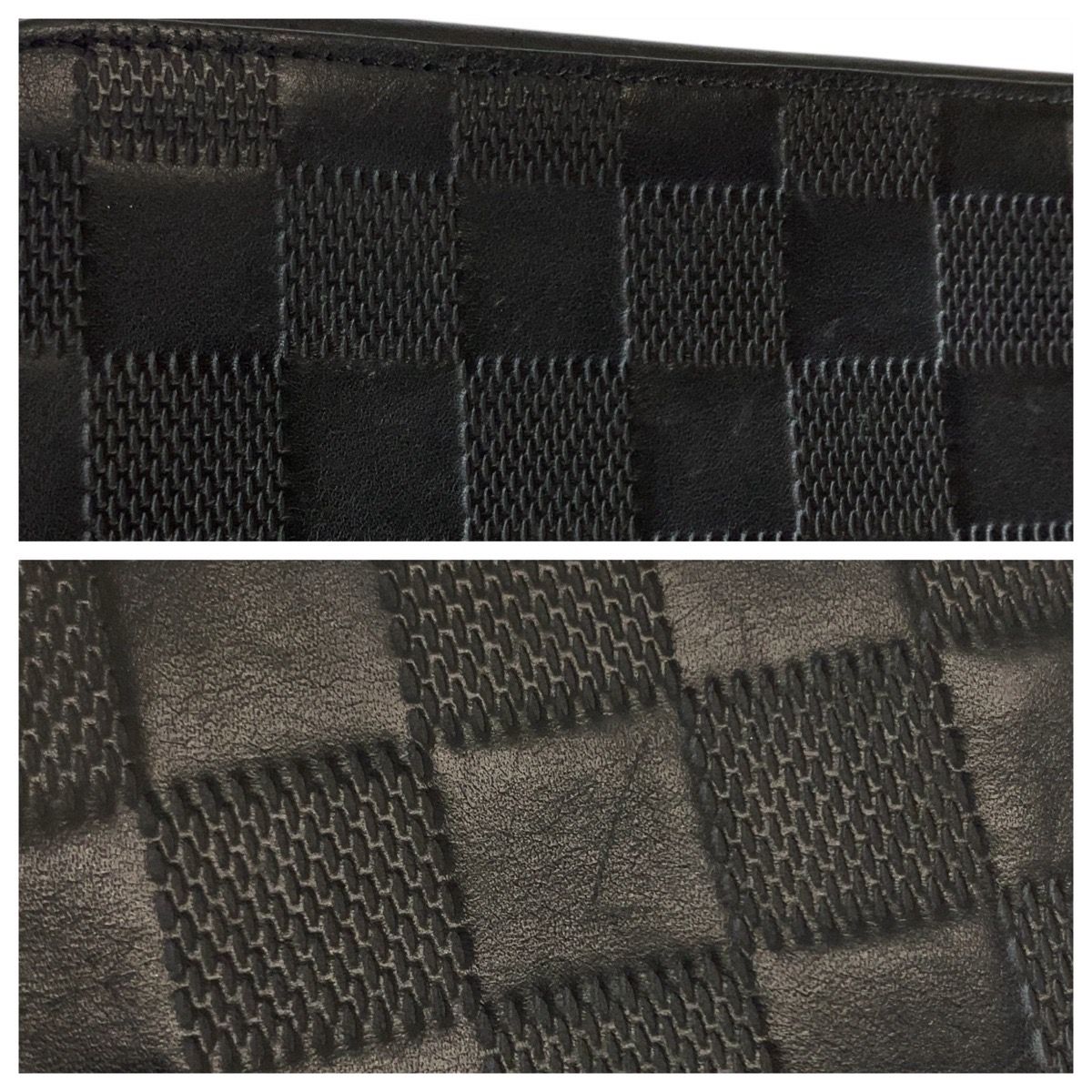 Louis Vuitton Damier Infini Zippy XL Onyx Black Leather Wallet Organizer — view 7