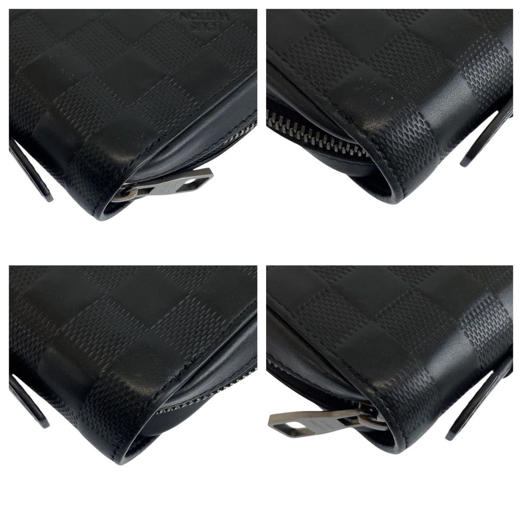 Louis Vuitton Damier Infini Zippy XL Onyx Black Leather Wallet Organizer — view 3