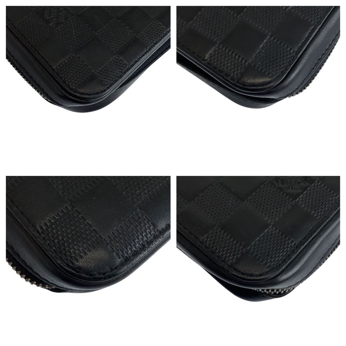 Louis Vuitton Damier Infini Zippy XL Onyx Black Leather Wallet Organizer — view 4