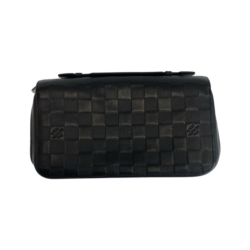 Louis Vuitton Damier Infini Zippy XL Onyx Black Leather Wallet Organizer — view 2