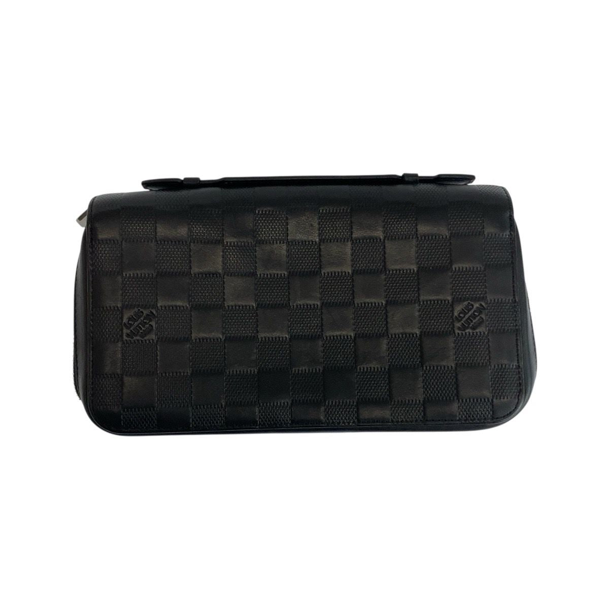 Louis Vuitton Damier Infini Zippy XL Onyx Black Leather Wallet Organizer — view 2