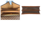 Celine Vintage Macadam Brown Gold Leather Shoulder Bag Pochette — view 9