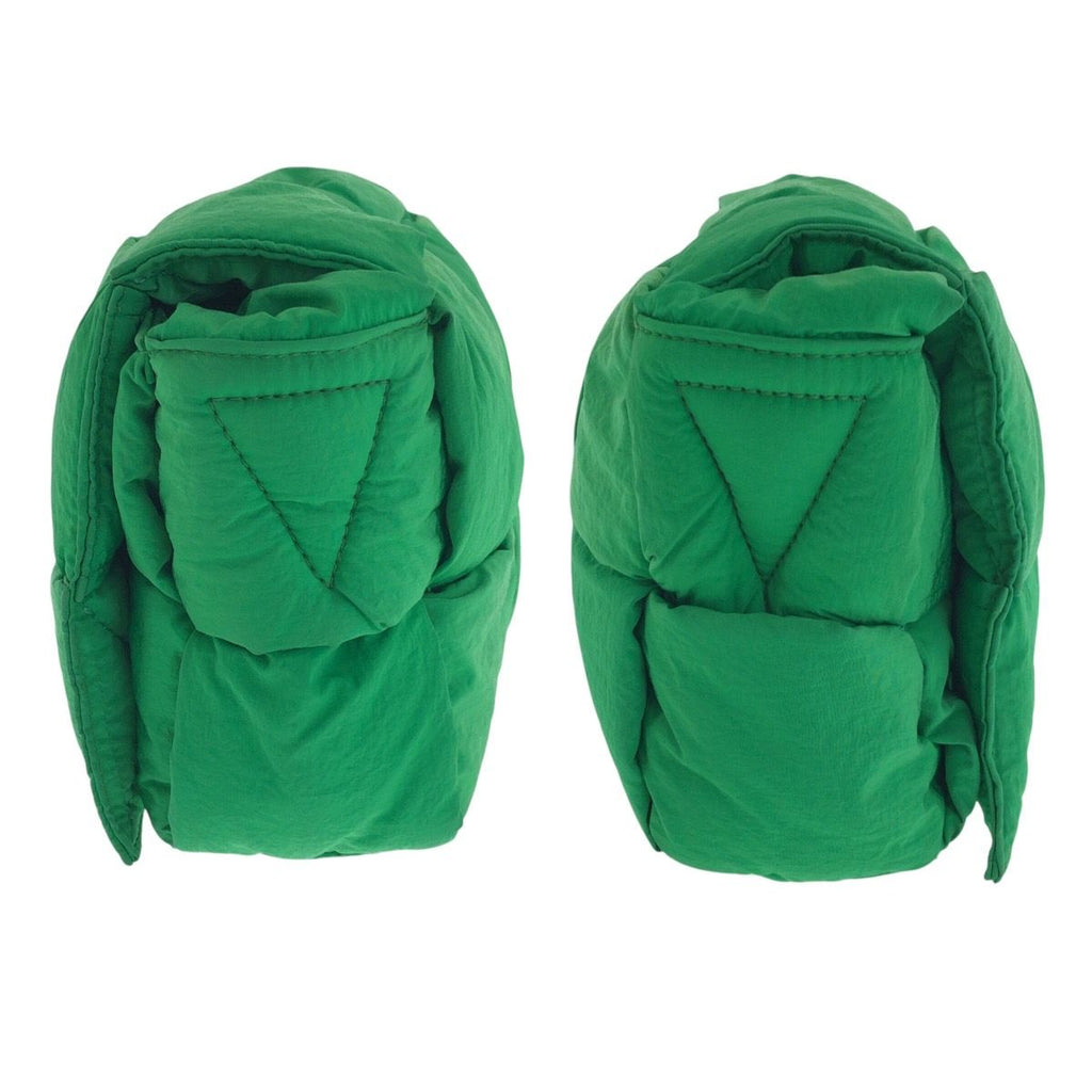 Bottega Veneta Padded Tech Cassette Green Silver Nylon Shoulder Bag — view 7