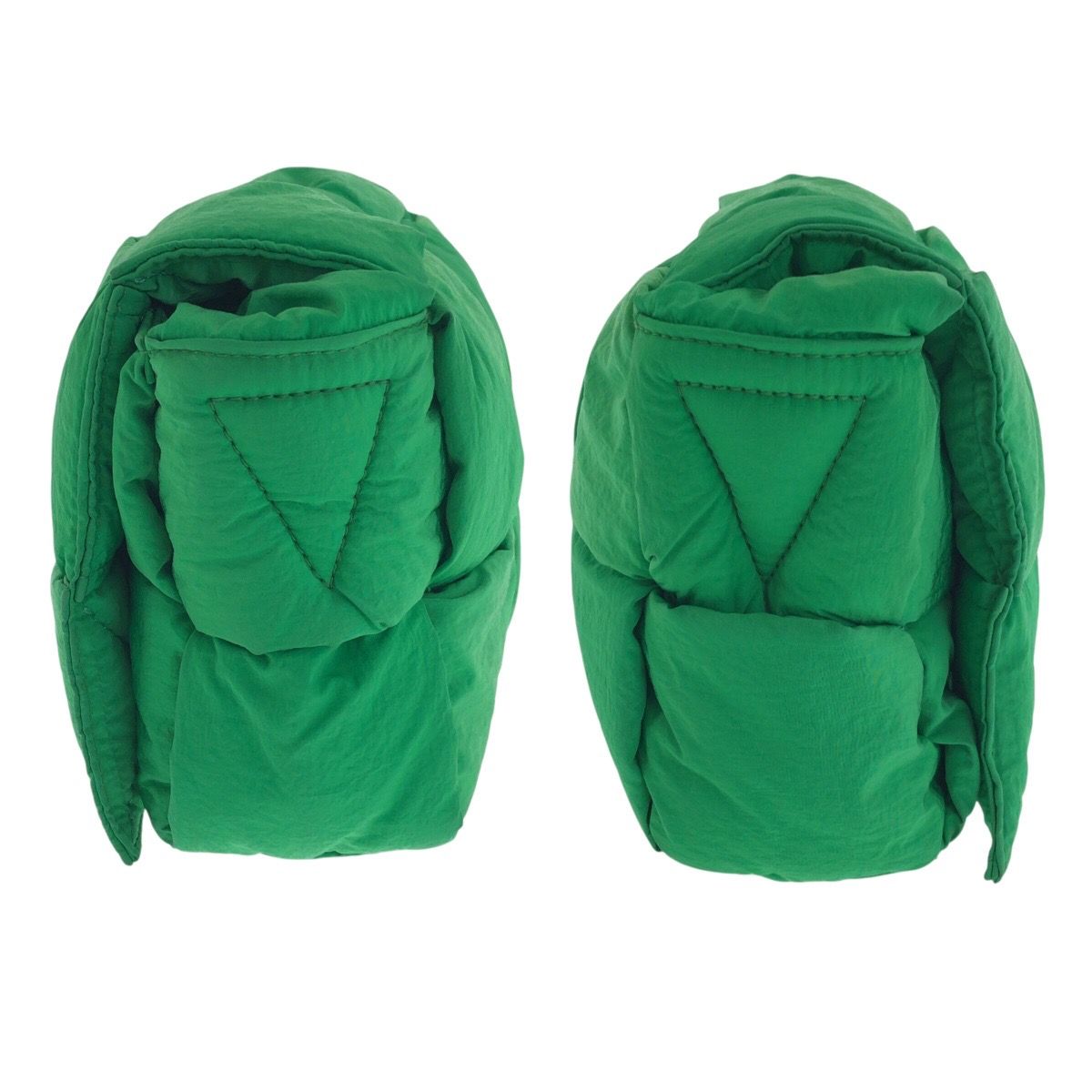 Bottega Veneta Padded Tech Cassette Green Silver Nylon Shoulder Bag — view 7
