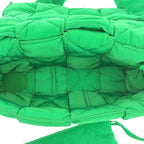 Bottega Veneta Padded Tech Cassette Green Silver Nylon Shoulder Bag — view 8