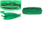 Bottega Veneta Padded Tech Cassette Green Silver Nylon Shoulder Bag — view 9