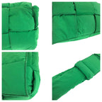 Bottega Veneta Padded Tech Cassette Green Silver Nylon Shoulder Bag — view 5