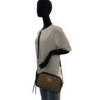 Gucci GG Marmont Brown Black Gold Canvas Leather Shoulder Bag Pochette — view 7