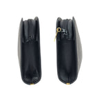 Saint Laurent Yves Vintage YSL Black Gold Leather Second Bag — view 7