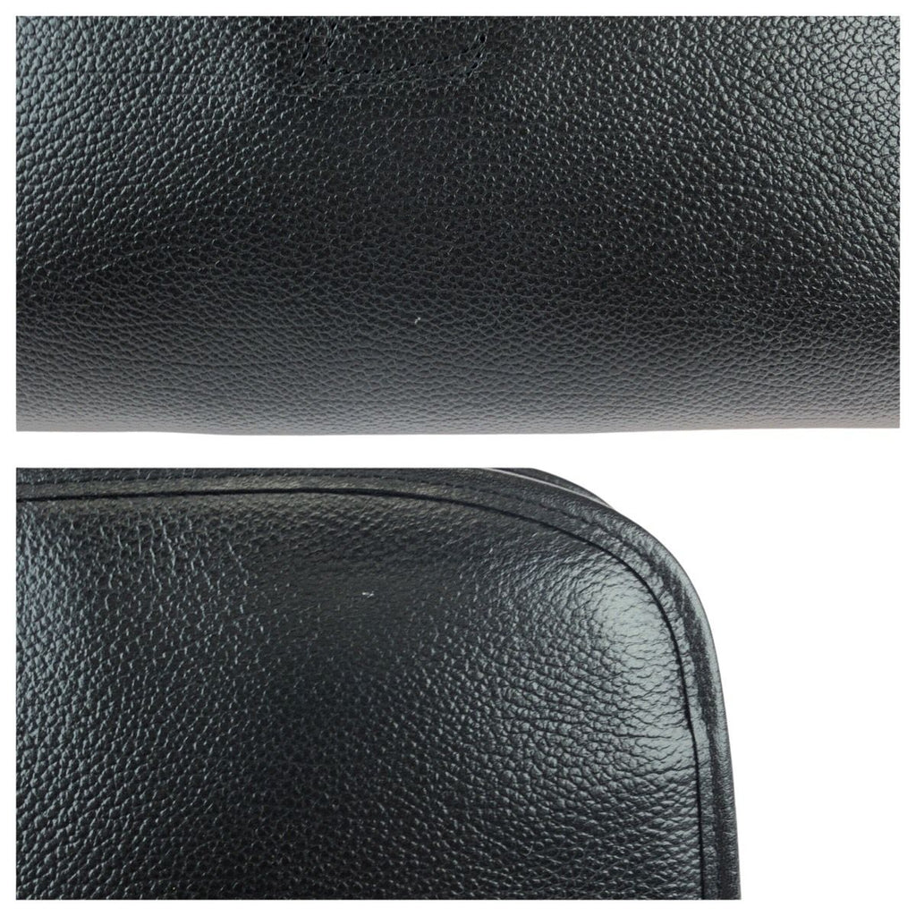 Saint Laurent Yves Vintage YSL Black Gold Leather Second Bag — view 5