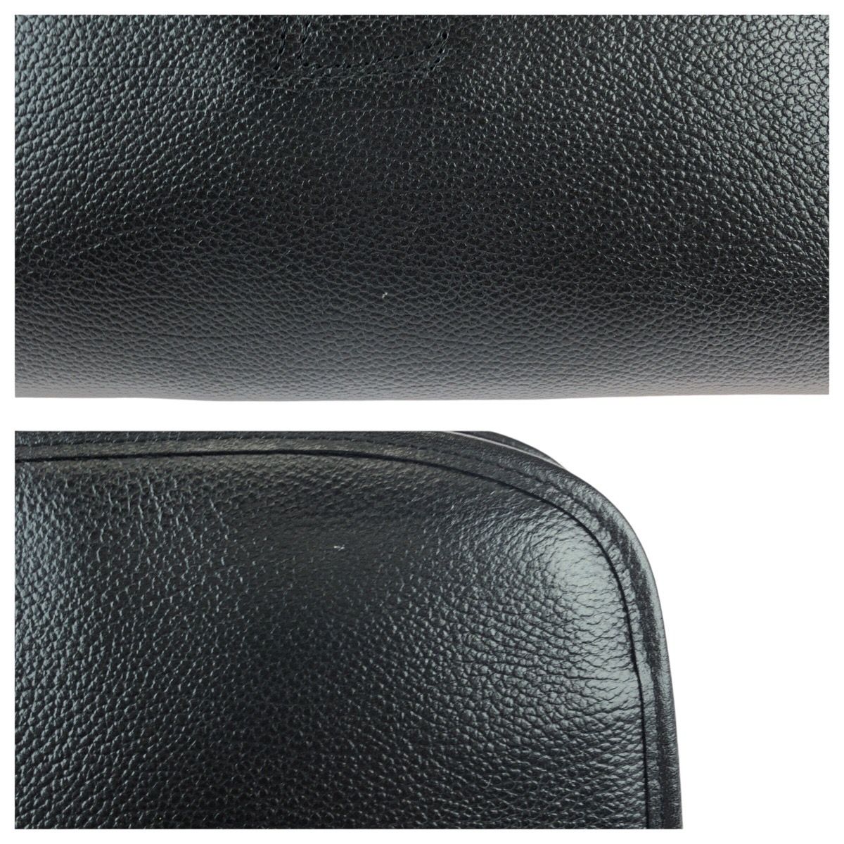 Saint Laurent Yves Vintage YSL Black Gold Leather Second Bag — view 5