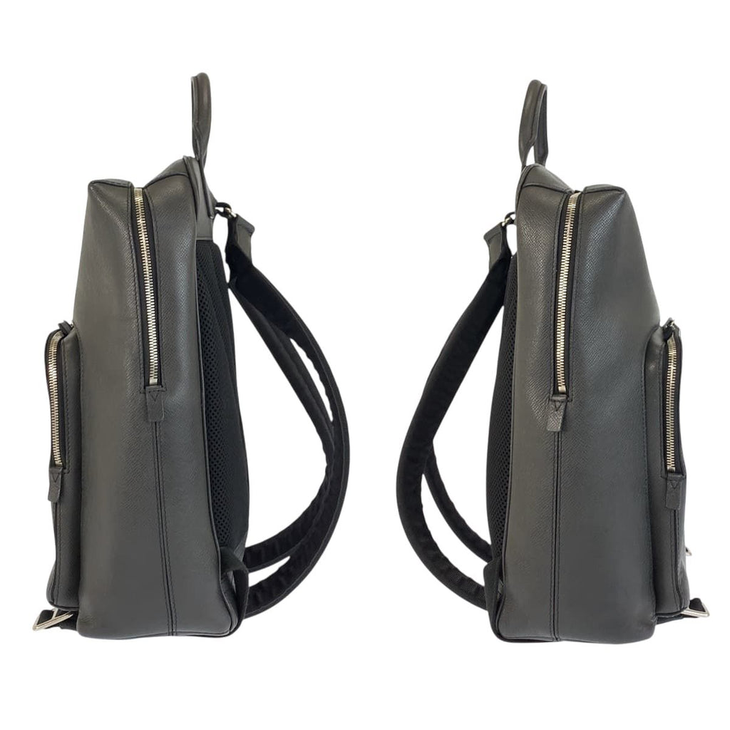 Louis Vuitton Taiga Grigori Ardoise Black Silver Backpack — view 7