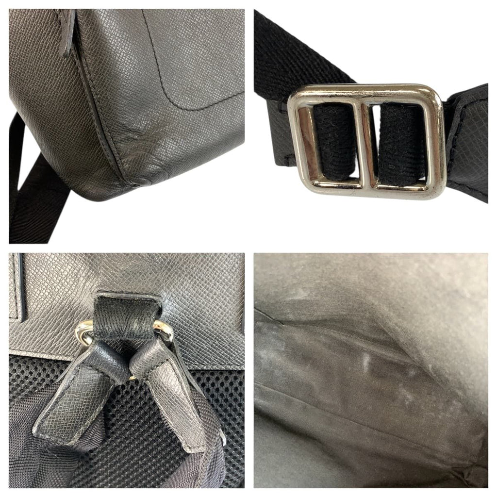Louis Vuitton Taiga Grigori Ardoise Black Silver Backpack — view 5