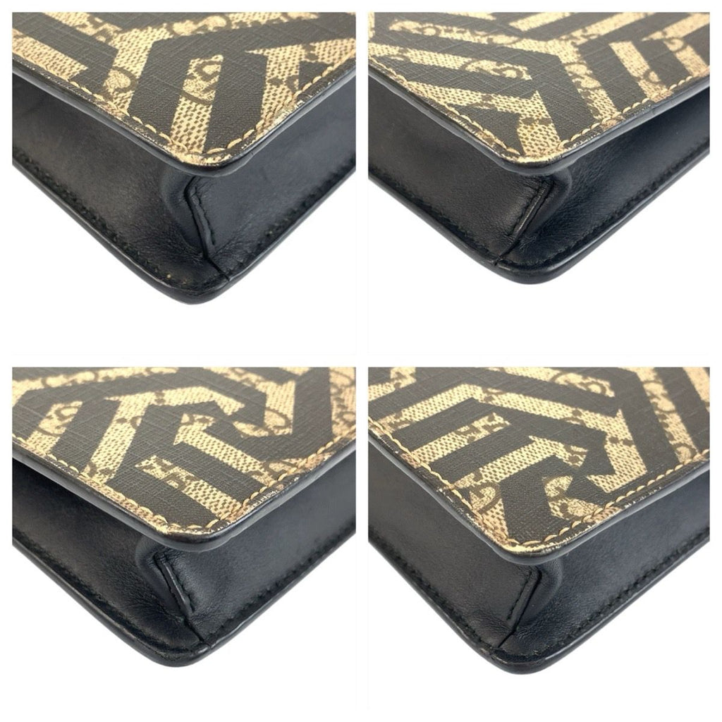 Gucci GG Carry on Sherry Line Beige Black Shoulder Bag Clutch — view 4