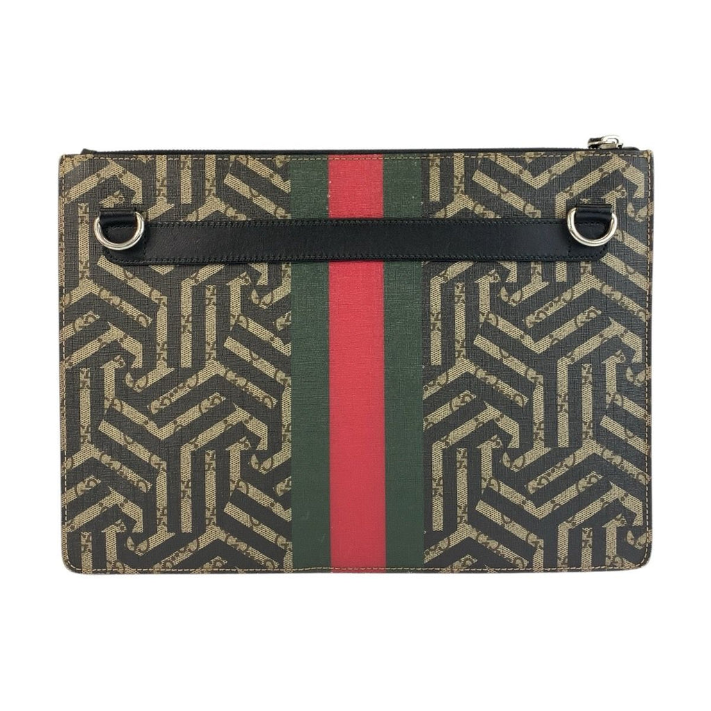 Gucci GG Carry on Sherry Line Beige Black Shoulder Bag Clutch — view 2
