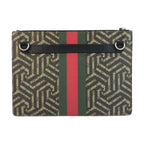 Gucci GG Carry on Sherry Line Beige Black Shoulder Bag Clutch — view 2