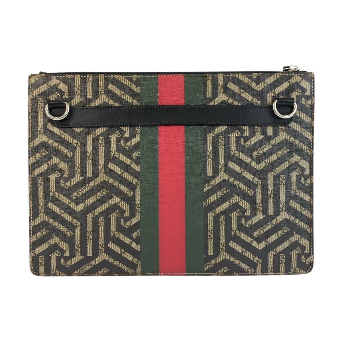 Gucci GG Carry on Sherry Line Beige Black Shoulder Bag Clutch — view 2