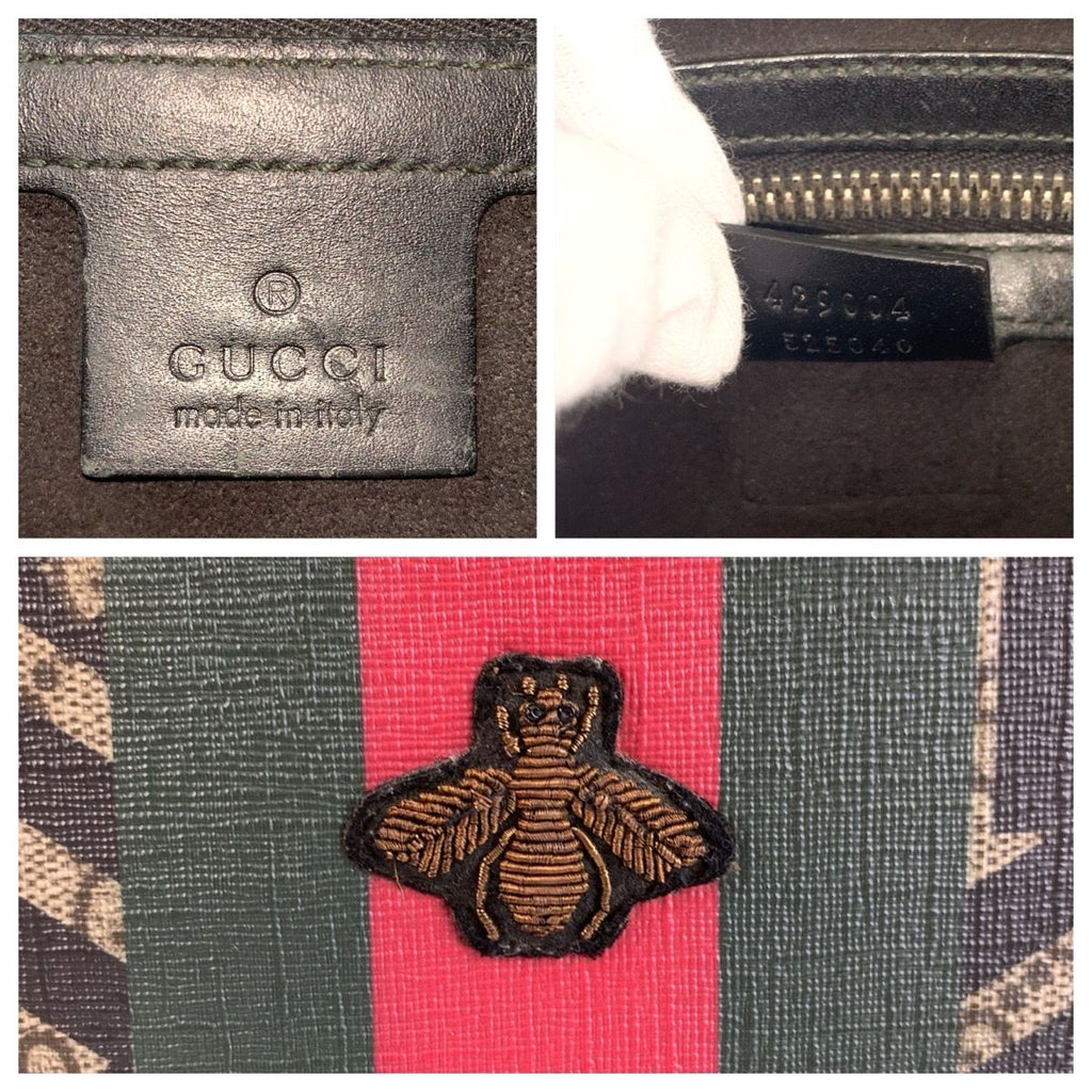 Gucci GG Carry on Sherry Line Beige Black Shoulder Bag Clutch — view 3