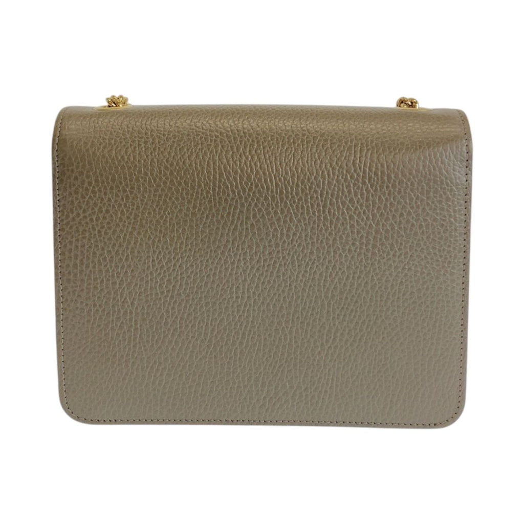 Gucci Interlocking Gray Gold Leather Shoulder Bag Chain — view 2
