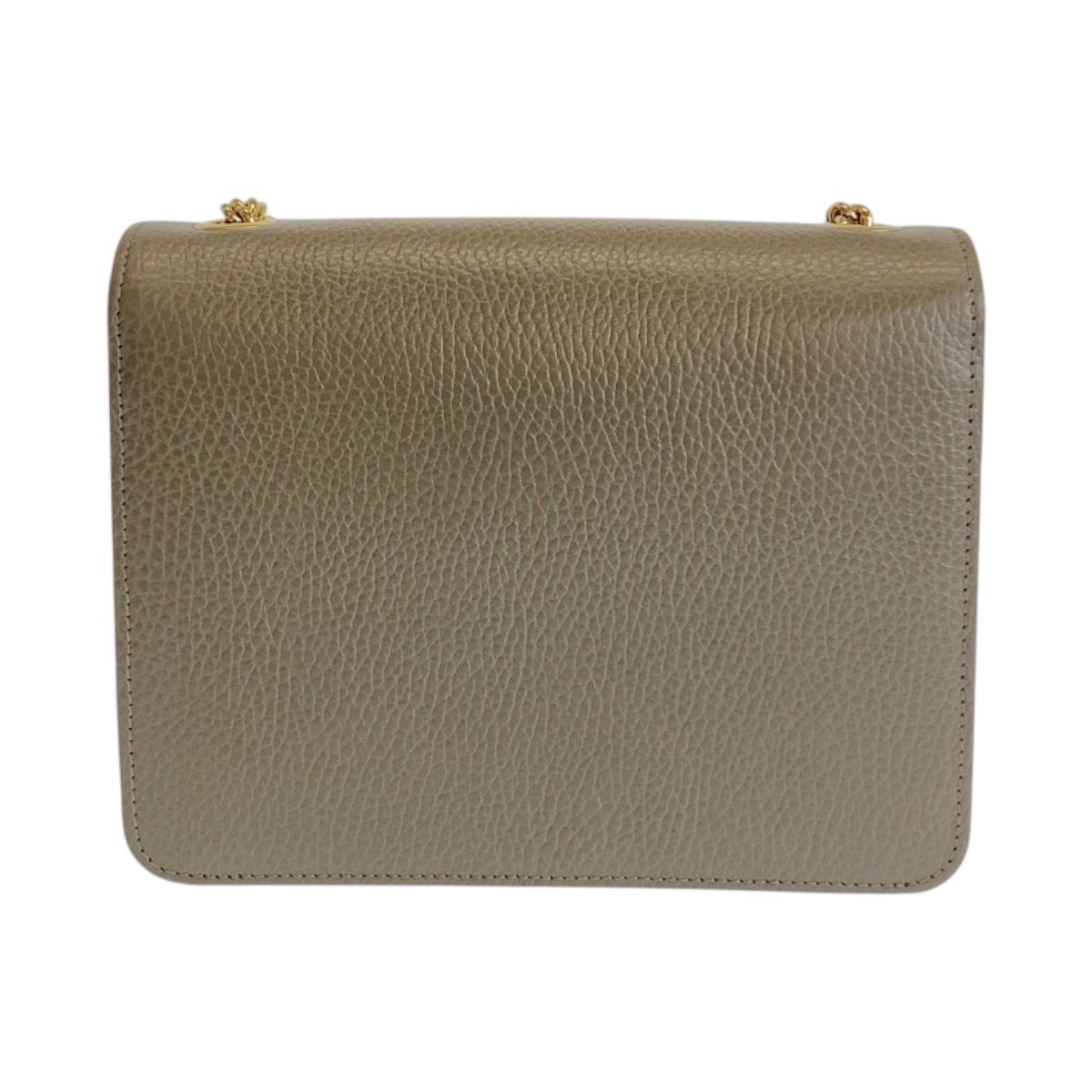 Gucci Interlocking Gray Gold Leather Shoulder Bag Chain — view 2