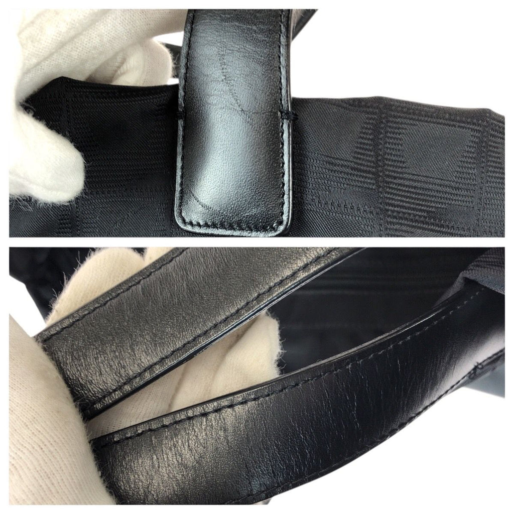 Chanel New Travel Line MM Black Nylon Leather Tote Shoulder Bag — view 6