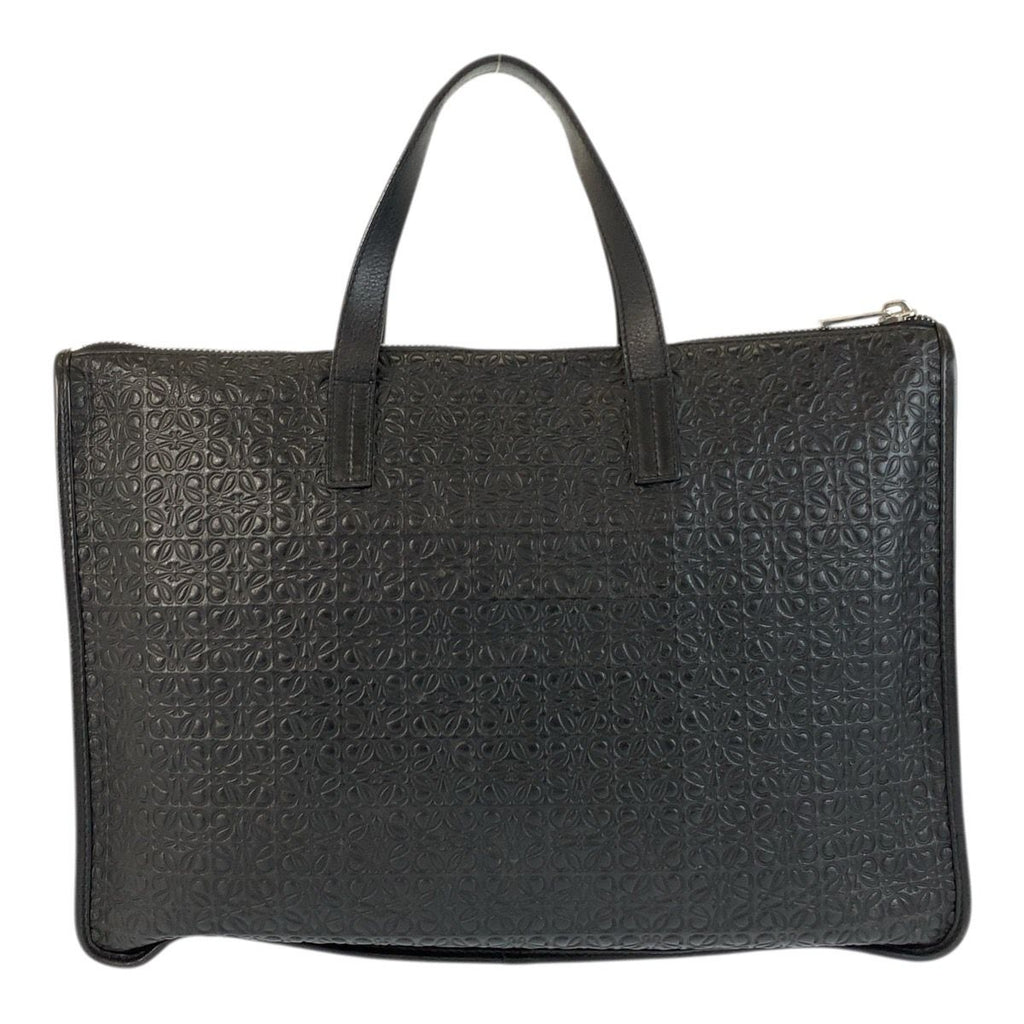 Loewe Repeat Anagram Black Silver Leather Business Briefcase — view 2