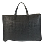 Loewe Repeat Anagram Black Silver Leather Business Briefcase — view 2