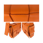 Bottega Veneta Maxi Intrecciato Cassette Orange Shoulder Bag Pochette — view 4