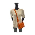 Bottega Veneta Maxi Intrecciato Cassette Orange Shoulder Bag Pochette — view 7