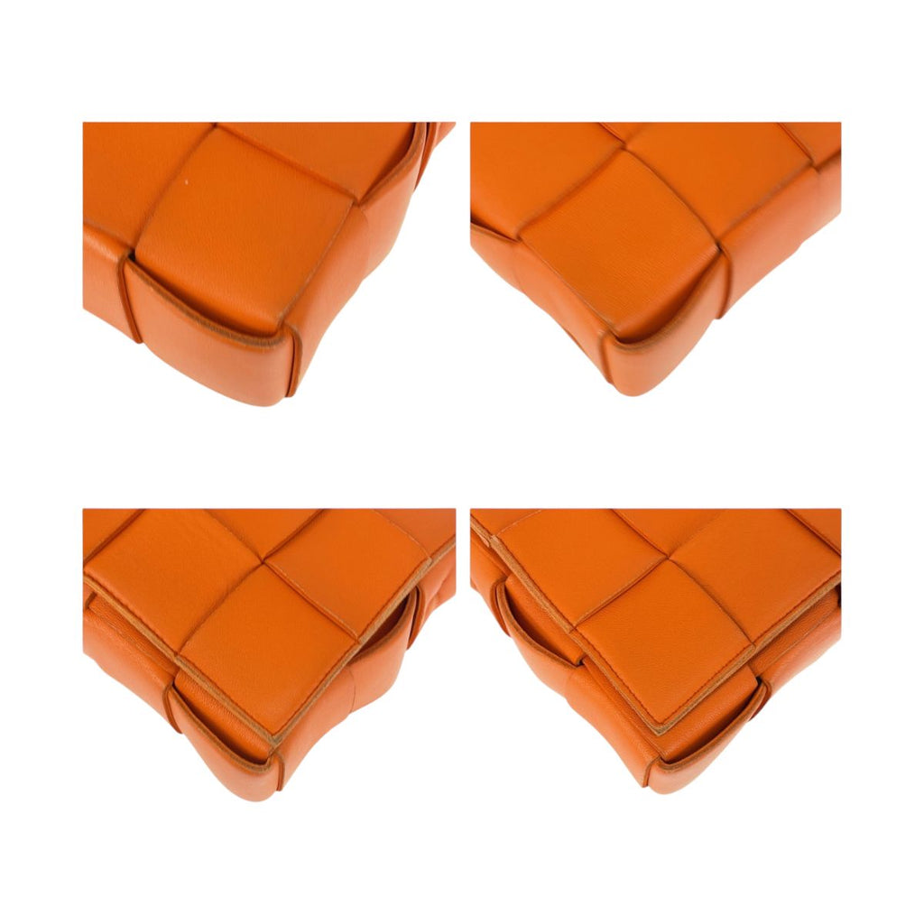 Bottega Veneta Maxi Intrecciato Cassette Orange Shoulder Bag Pochette — view 3