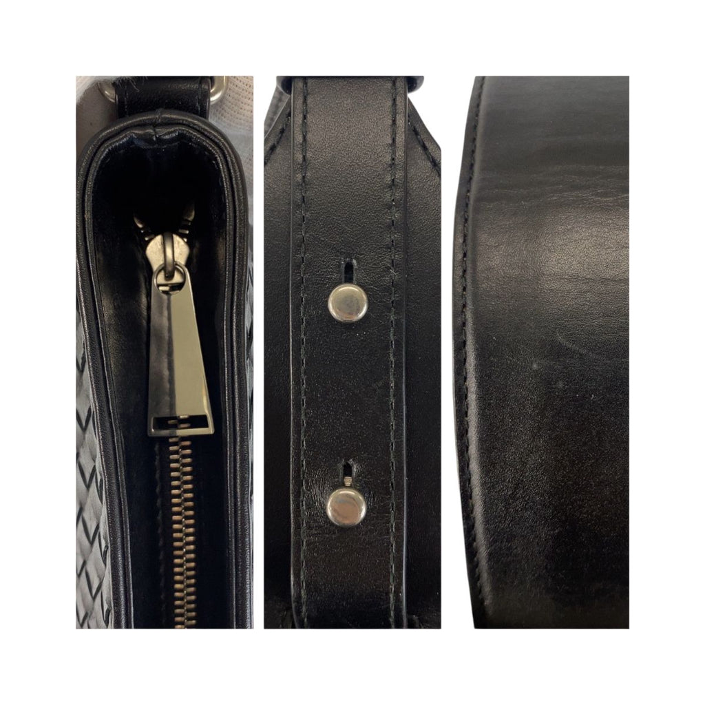 Bottega Veneta Intrecciato Black Shoulder Bag Pochette — view 4