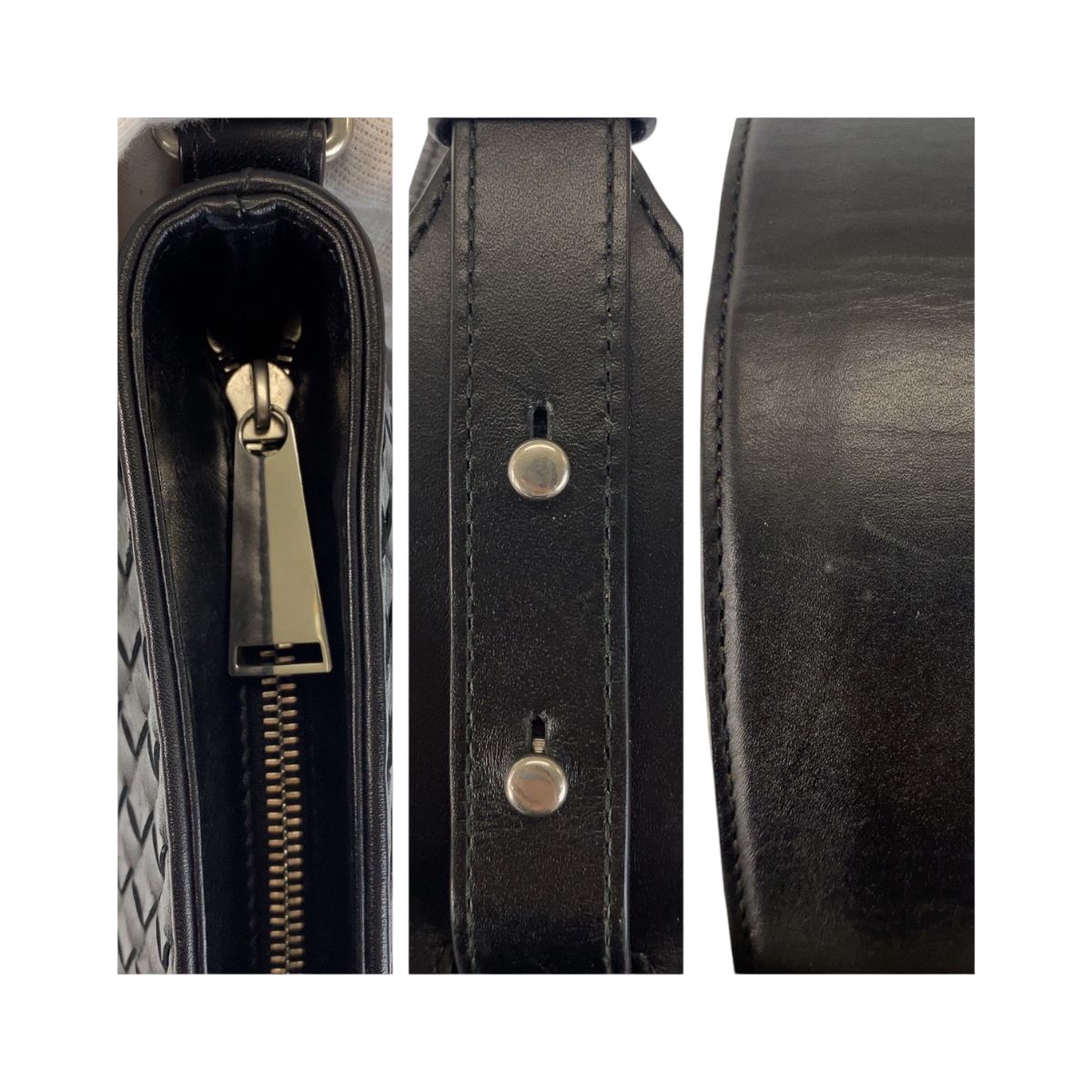 Bottega Veneta Intrecciato Black Shoulder Bag Pochette — view 4