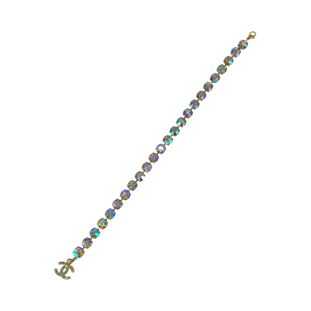 Chanel Super Vintage CC Logo Anklet Aurora Last Gold Plated Bracelet 95 — view 5