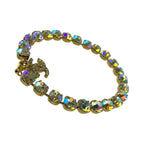 Chanel Super Vintage CC Logo Anklet Aurora Last Gold Plated Bracelet 95 — view 4