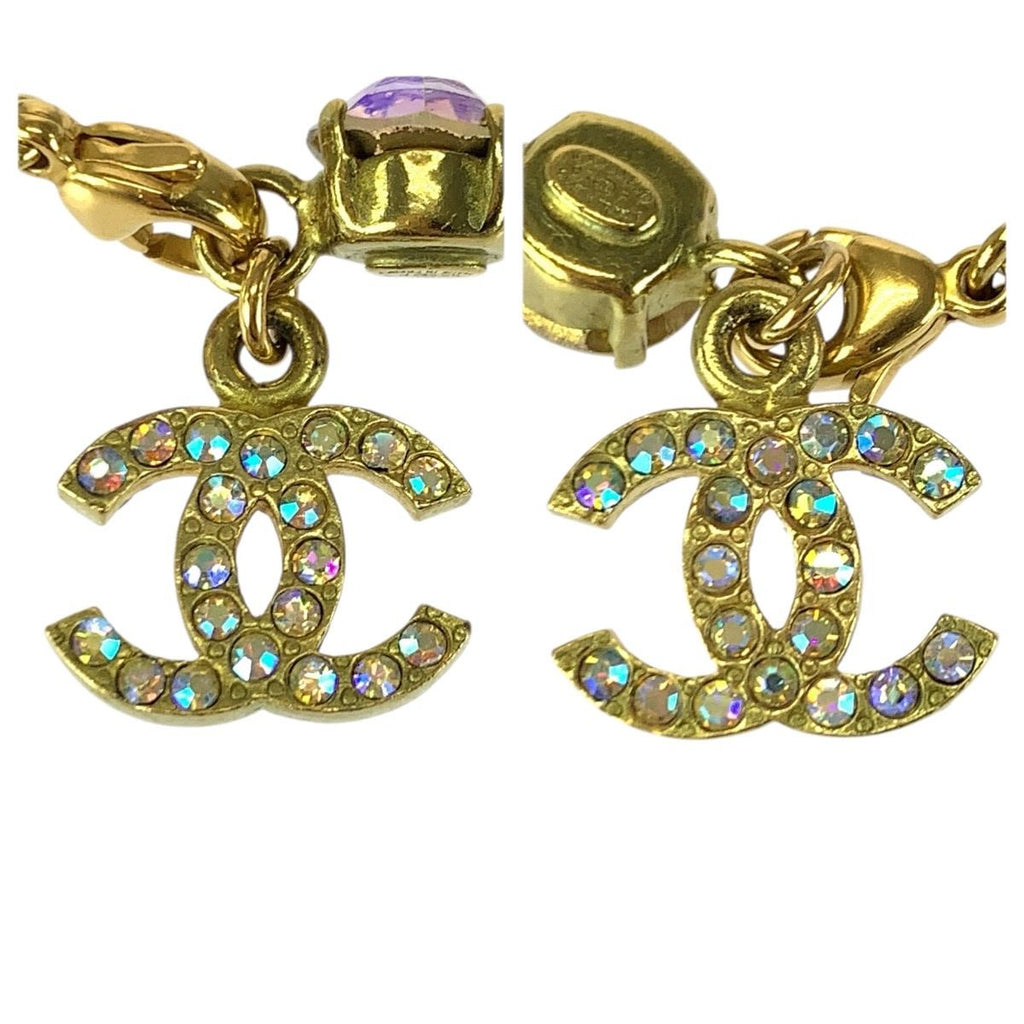 Chanel Super Vintage CC Logo Anklet Aurora Last Gold Plated Bracelet 95 — view 6