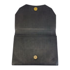 Saint Laurent Yves Vintage YSL Black Leather Clutch — view 4
