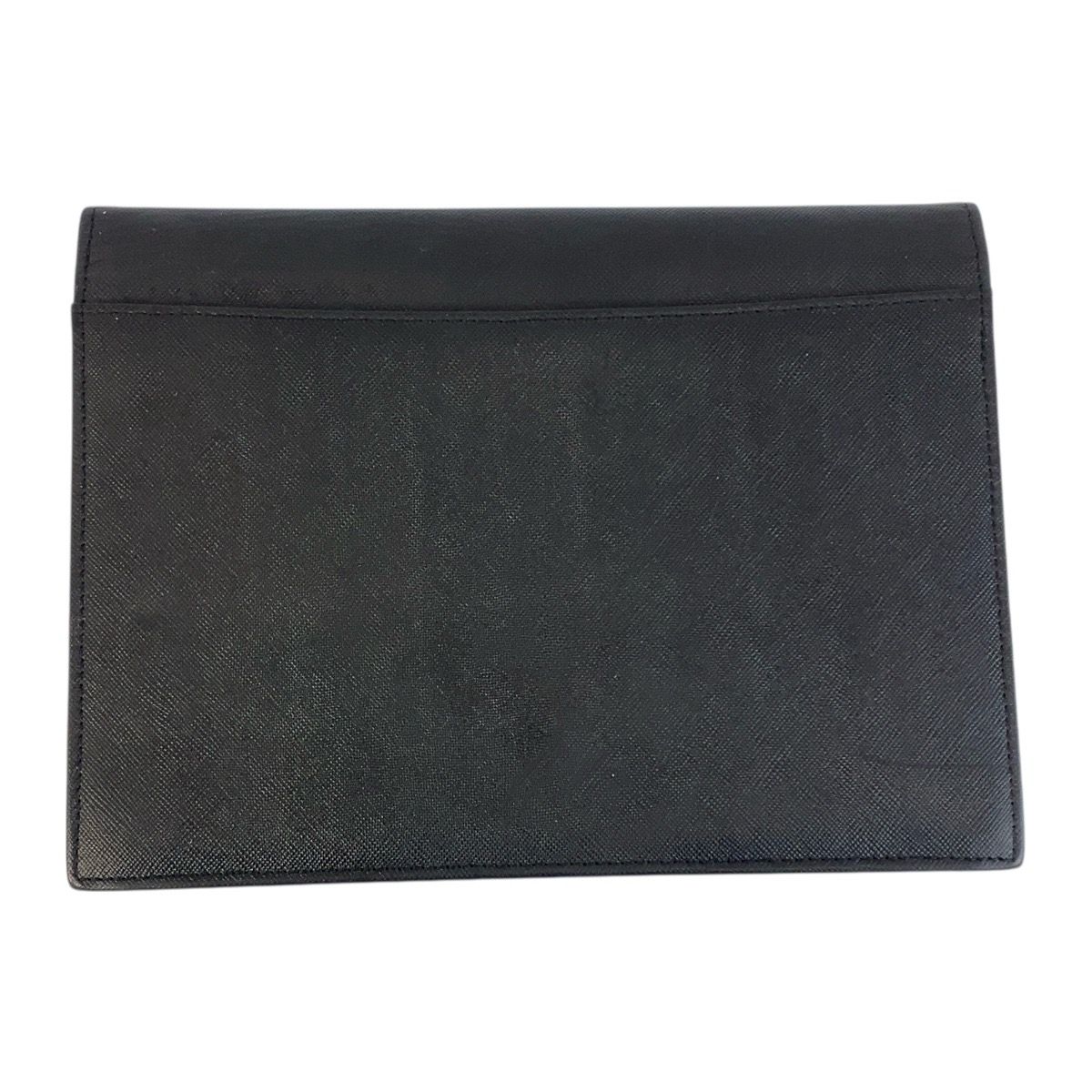 Saint Laurent Yves Vintage YSL Black Leather Clutch — view 2