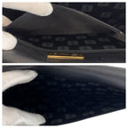 Saint Laurent Yves Vintage YSL Black Leather Clutch — view 6